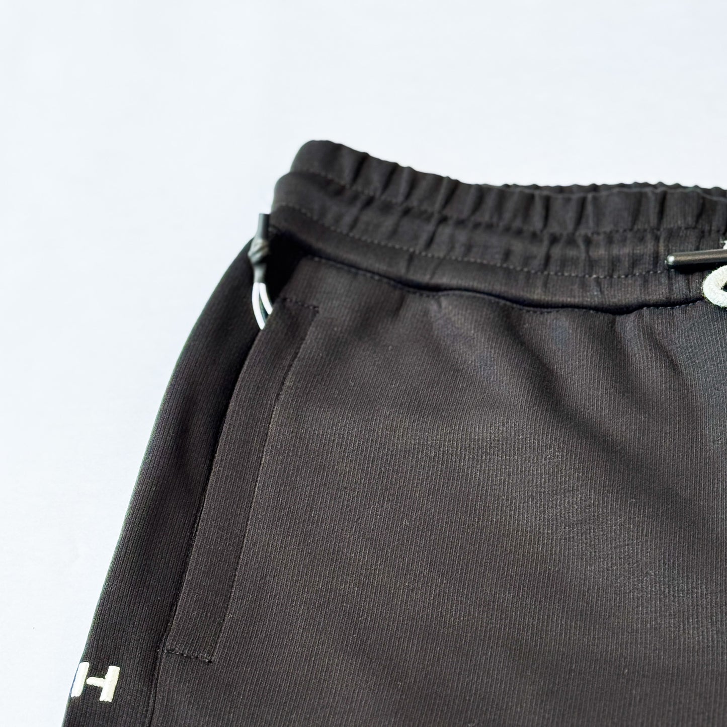 Higashi Kaizen Side Zip Sweatshorts Jet Black