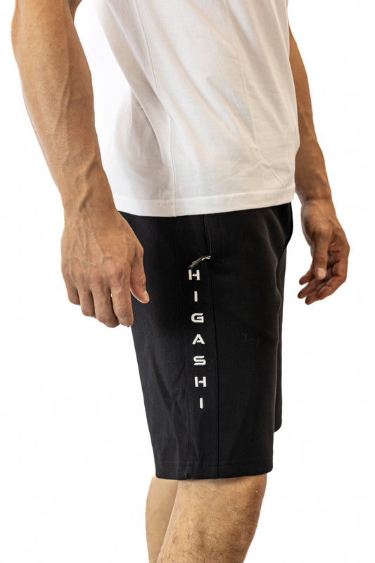 Higashi Kaizen Side Zip Sweatshorts Jet Black