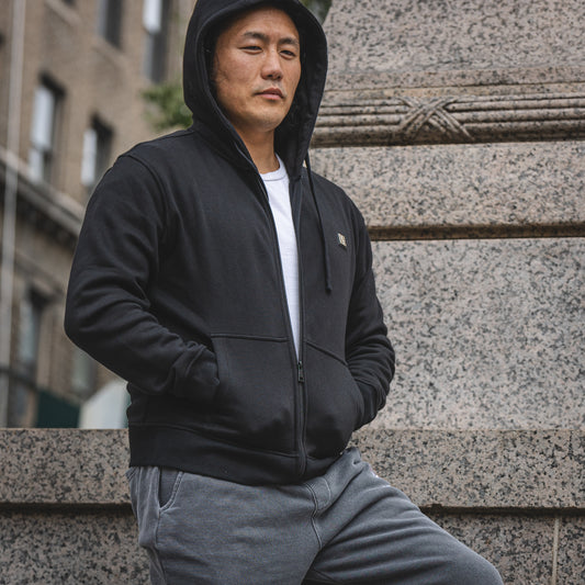 Higashi Kaizen Full Zip Hoodie Black