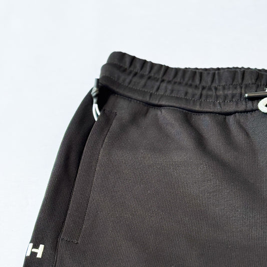Higashi Kaizen Side Zip Sweatshorts Jet Black