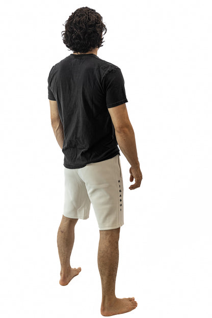 Higashi Kaizen Side Zip Sweatshorts White Sand