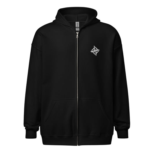 Embroidered Higashi Brand Mini Logo Class Zip Hoodie